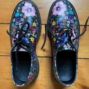 Dr Marten 1461 Black/Pink Wanderlust Backhand Leather NWOB Oxford  Shoes, 37/6